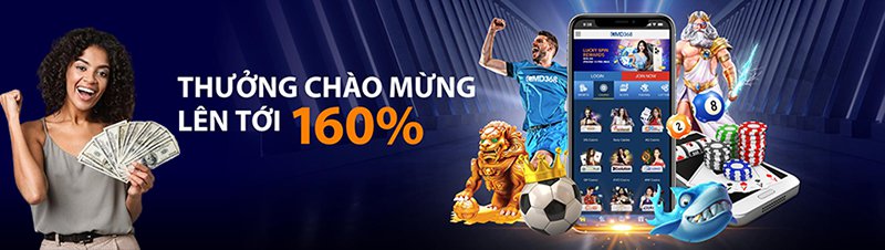 Khuyến mãi nạp lần đầu 160%